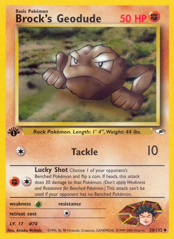 Brock's Geodude (38) 038/132 card from Gym Heroes