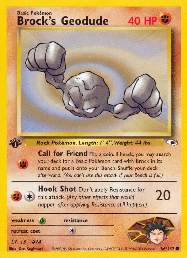 Brock's Geodude (66) 066/132 card from Gym Heroes