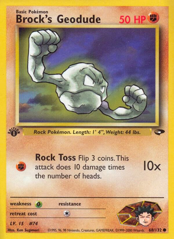 Brock's Geodude 068/132 card from Gym Challenge