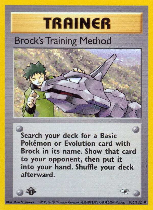 Brock's Training Method 106/132 card from Gym Heroes