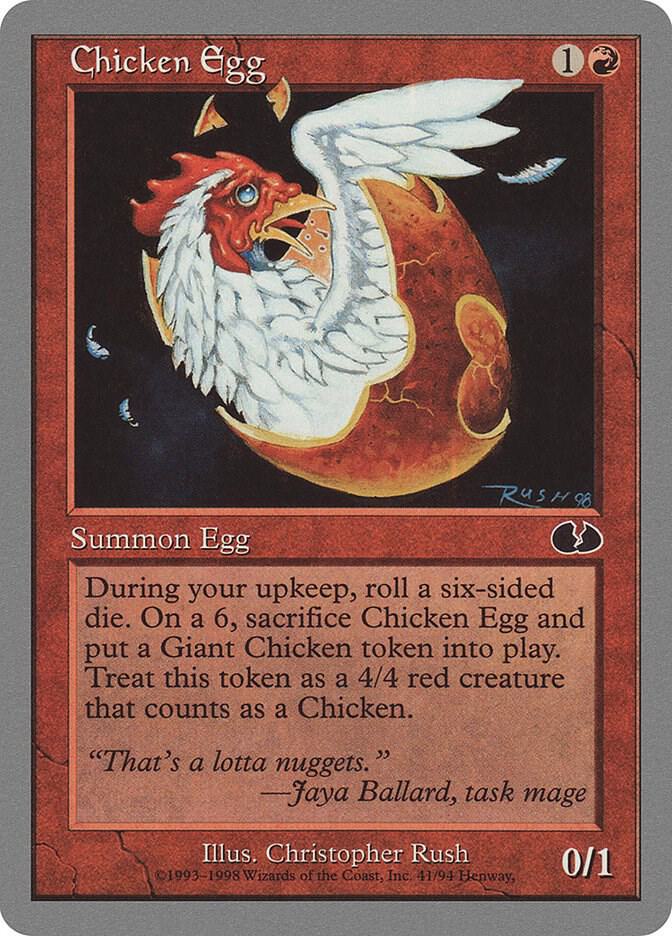 Chicken Egg 41 card from Unglued