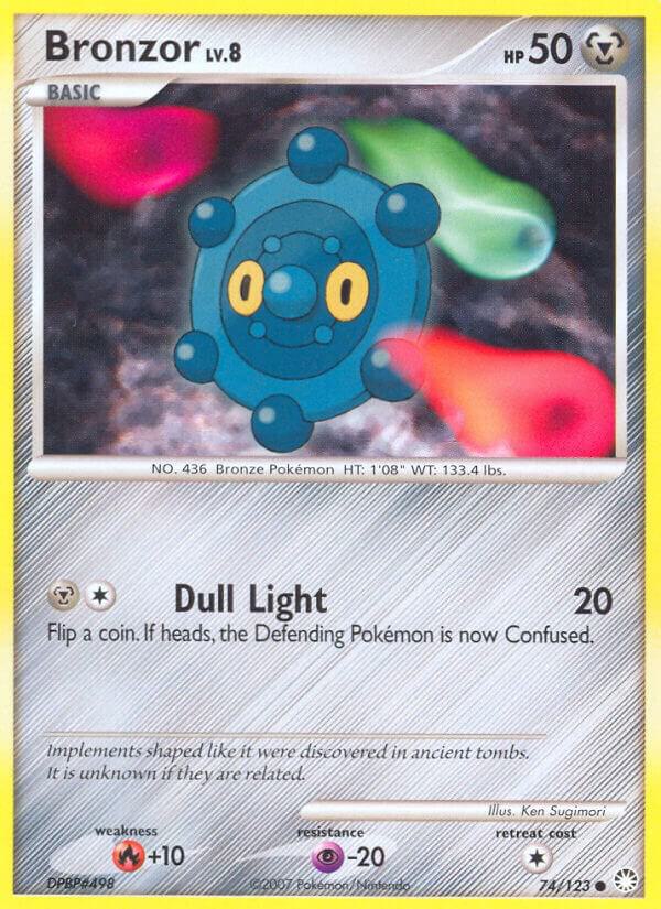 Bronzor 74/123 card from Mysterious Treasures