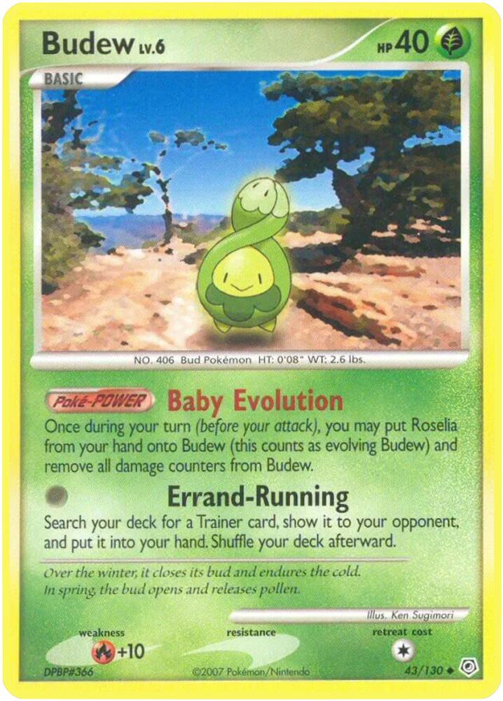 Budew 43/130 card from Diamond and Pearl