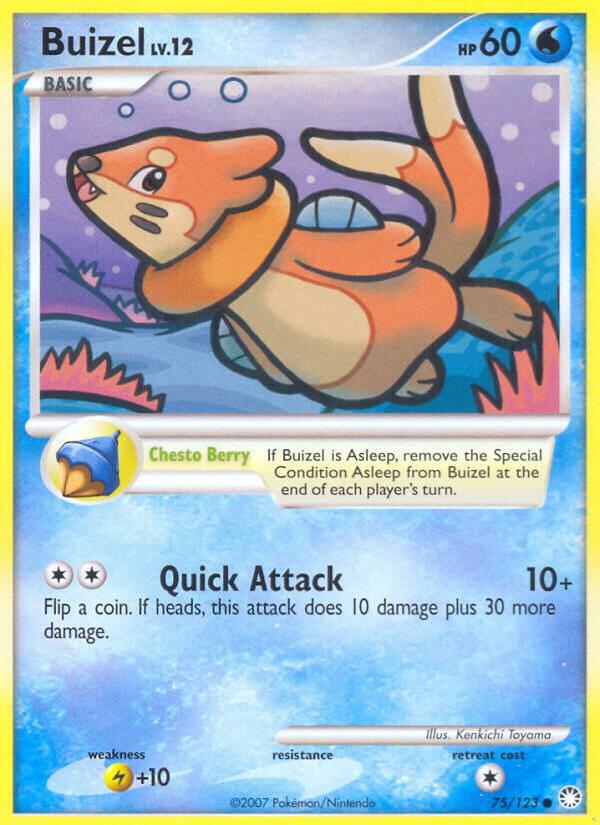 Buizel 75/123 card from Mysterious Treasures