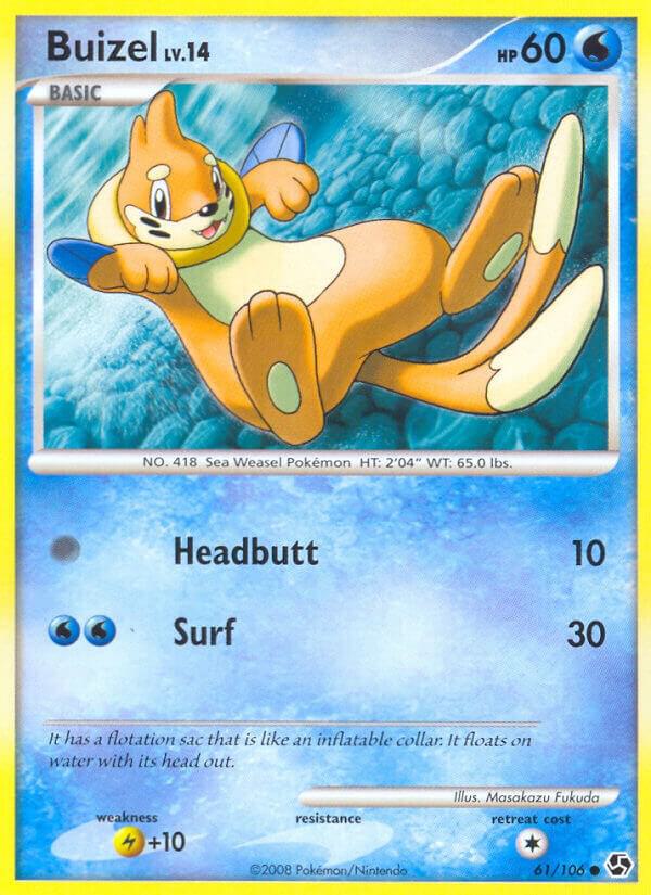 Buizel 61/106 card from Great Encounters