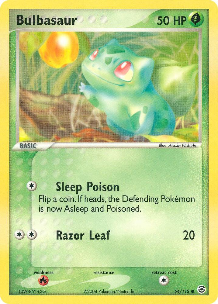 Bulbasaur - 054/112 54/112 card from FireRed & LeafGreen