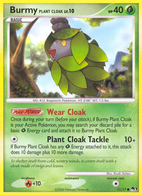 Burmy Plant Cloak 011/017 card from POP Series 7