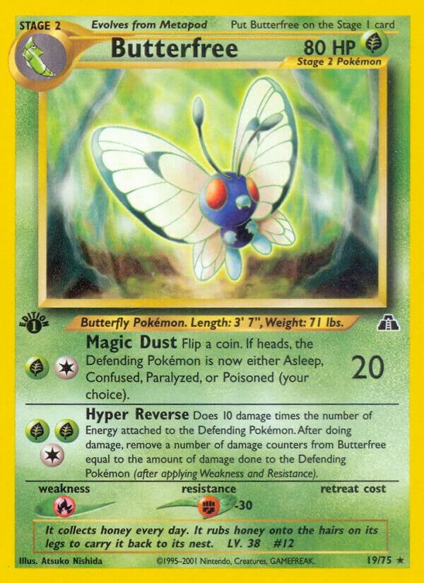 Butterfree 19/75 card from Neo Discovery