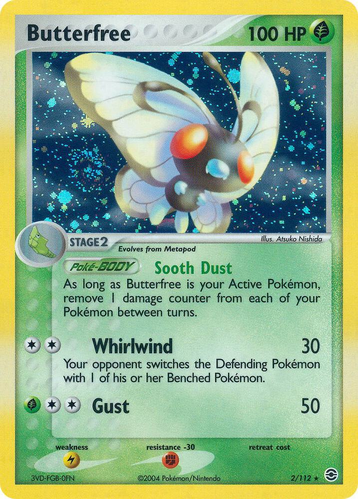Butterfree 2/112 card from FireRed & LeafGreen