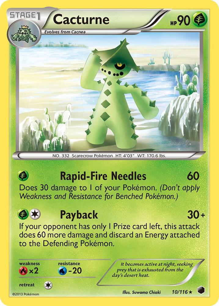 Cacturne 10/116 card from Plasma Freeze