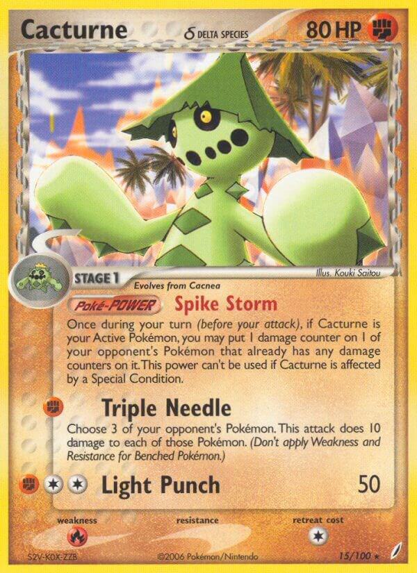 Cacturne (Delta Species) 15/100 card from Crystal Guardians