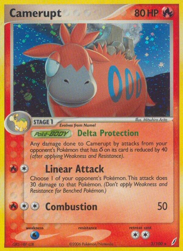 Camerupt 3/100 card from Crystal Guardians