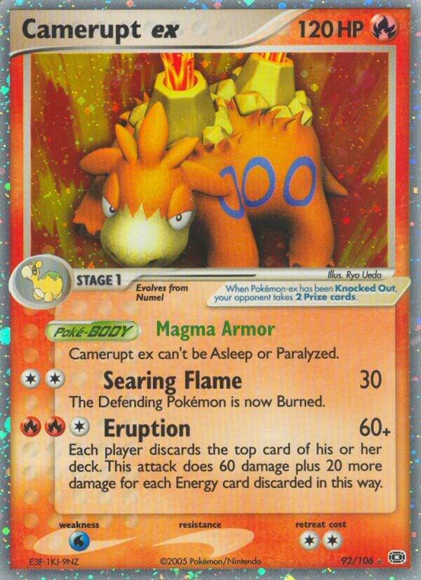 Camerupt ex 92/106 card from Emerald