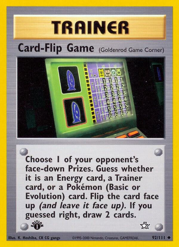 Card-Flip Game (Goldenrod Game Corner) 092/111 card from Neo Genesis