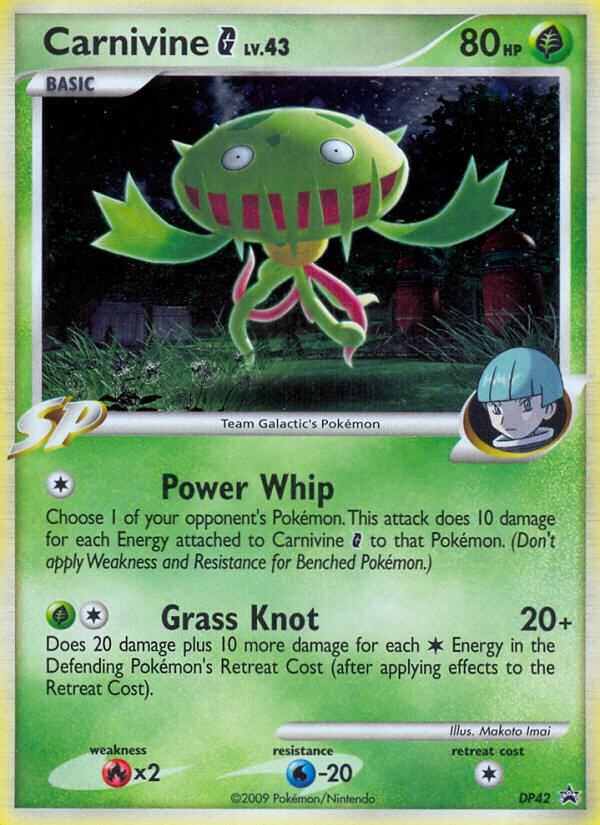 Carnivine G DP42 card from Diamond and Pearl Promos