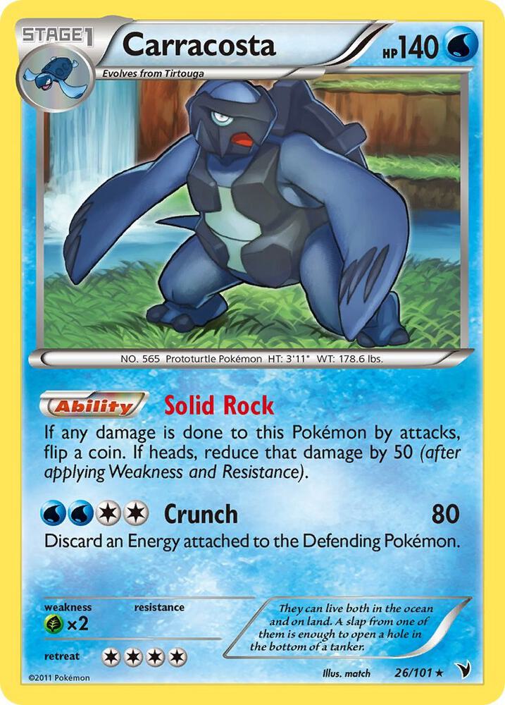 Carracosta 26/101 card from Noble Victories