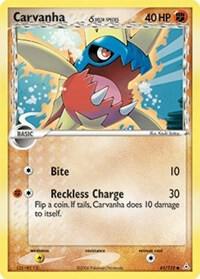 Carvanha (Delta Species) 61/110 card from Holon Phantoms