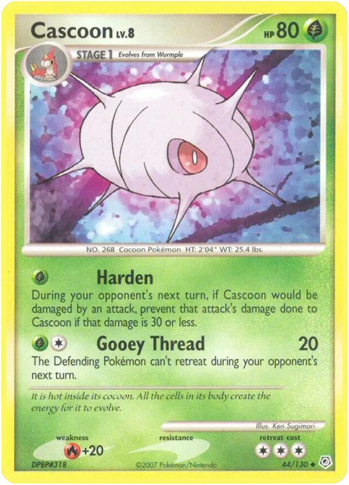 Cascoon 44/130 card from Diamond and Pearl