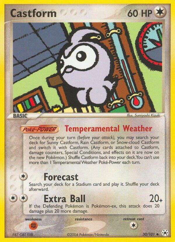 Castform 30/101 card from Hidden Legends