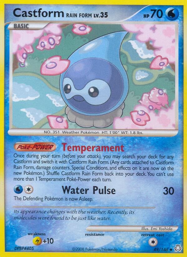 Castform Rain Form 49/146 card from Legends Awakened