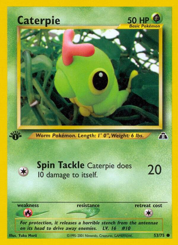 Caterpie 53/75 card from Neo Discovery