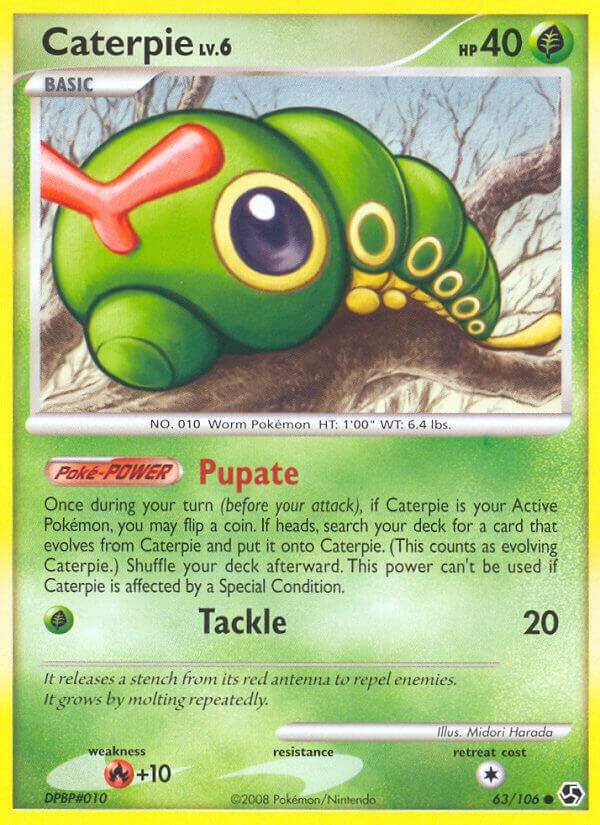 Caterpie 63/106 card from Great Encounters