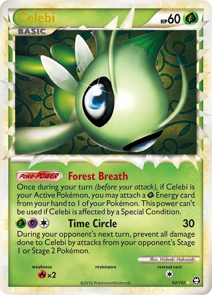 Celebi (Prime) 92/102 card from Triumphant