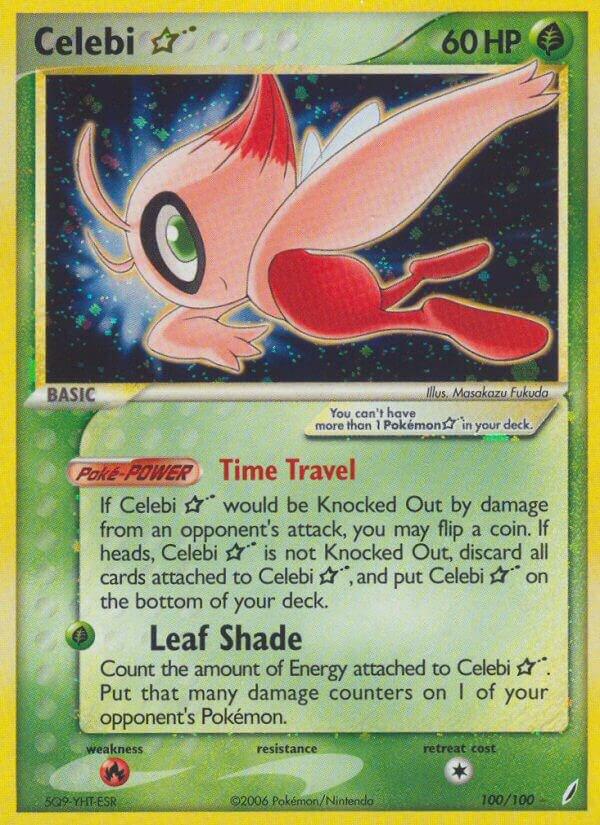 Celebi Star 100/100 card from Crystal Guardians