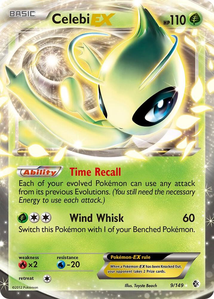 Celebi EX 9/149 card from Boundaries Crossed