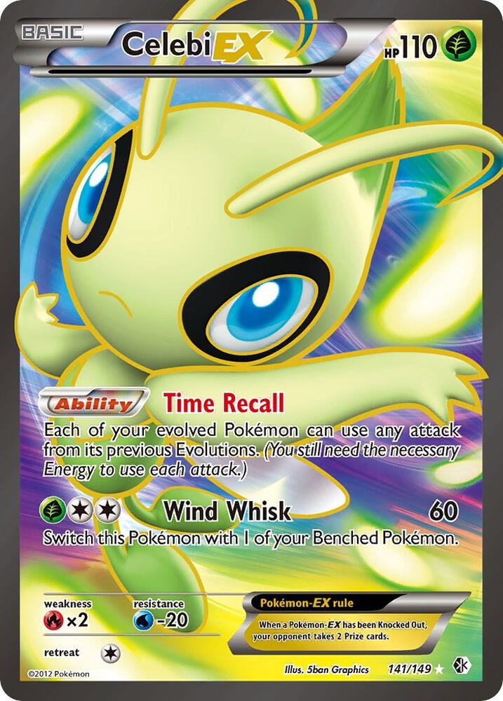 Celebi EX (141 Full Art) 141/149 card from Boundaries Crossed
