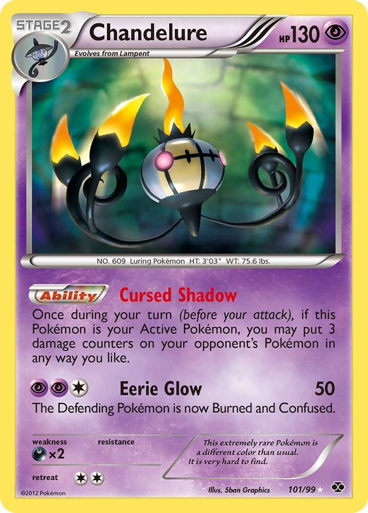 Chandelure (Secret) 101/99 card from Next Destinies