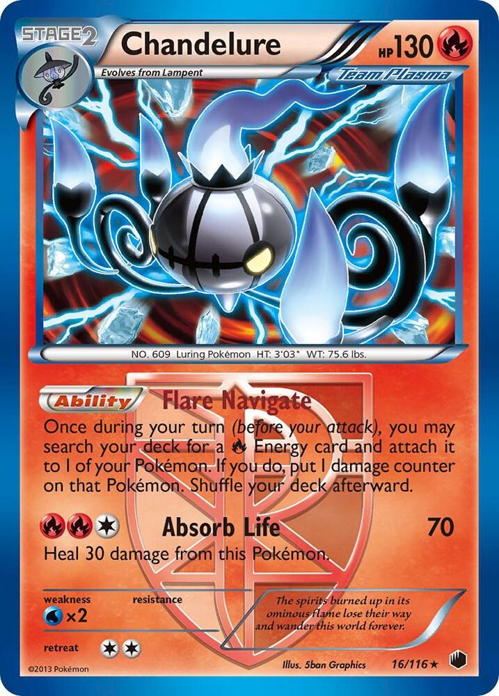 Chandelure (Team Plasma) 16/116 card from Plasma Freeze