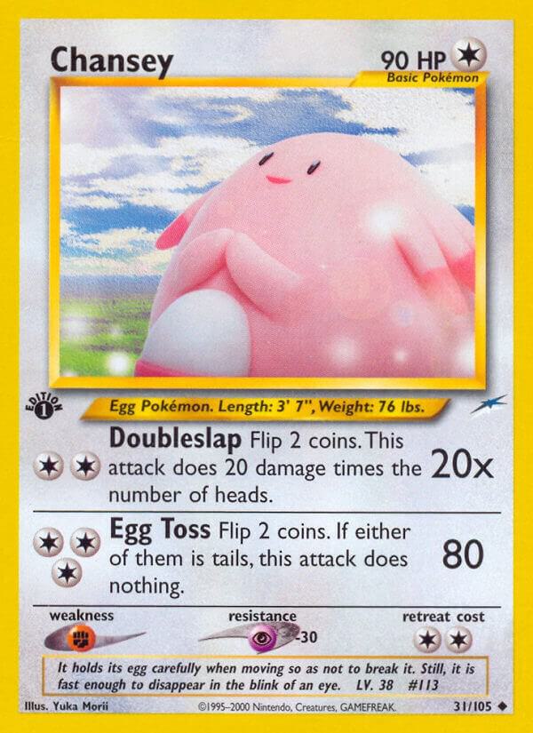 Chansey 031/105 card from Neo Destiny