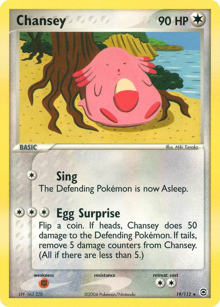 Chansey 19/112 card from FireRed & LeafGreen