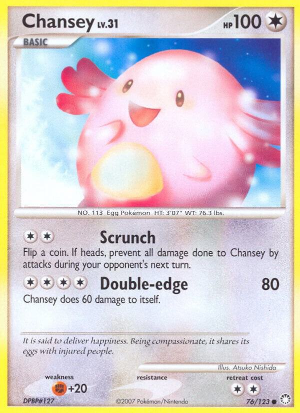 Chansey 76/123 card from Mysterious Treasures