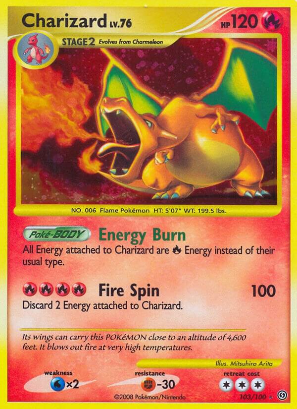 Charizard 103/100 card from Stormfront