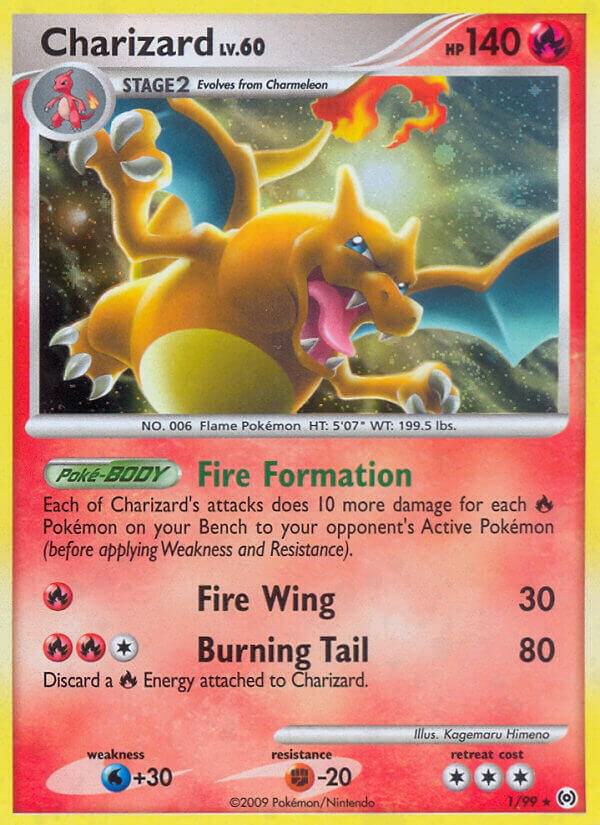 Charizard 1/99 card from Arceus