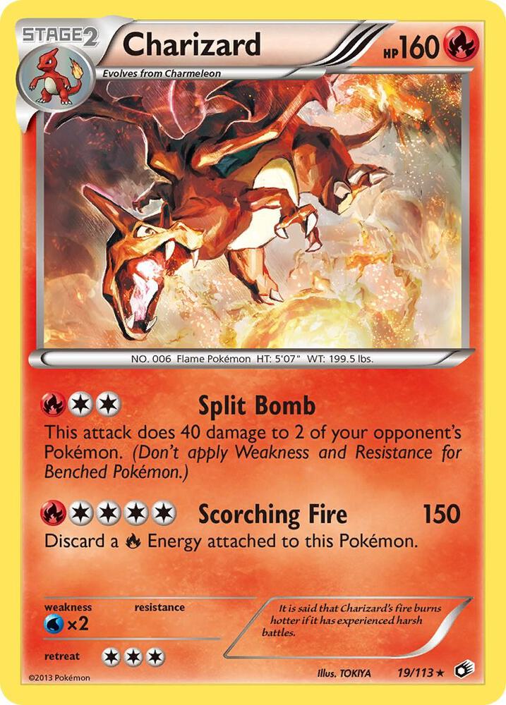 Charizard 19/113 card from Legendary Treasures