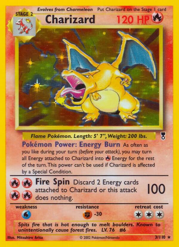 Charizard 003/110 card from Legendary Collection
