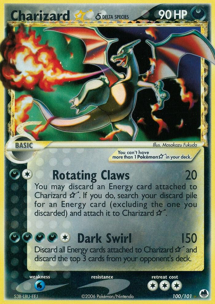 Charizard Star (Delta Species) 100/101 card from Dragon Frontiers
