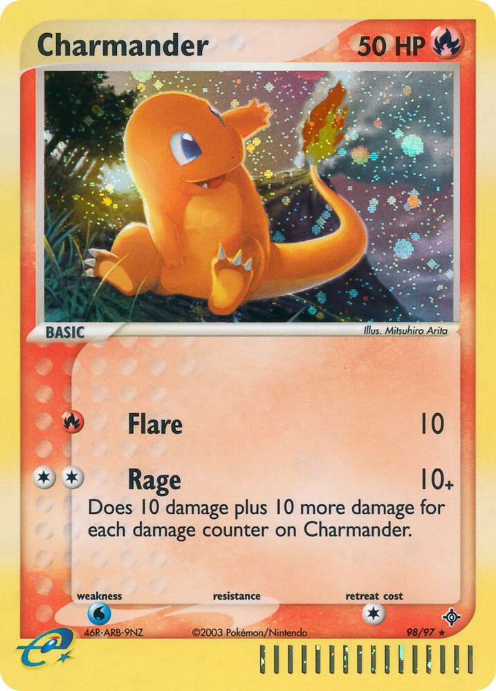 Charmander 98/97 card from Dragon