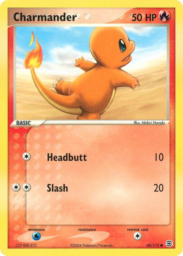 Charmander - 058/112 58/112 card from FireRed & LeafGreen