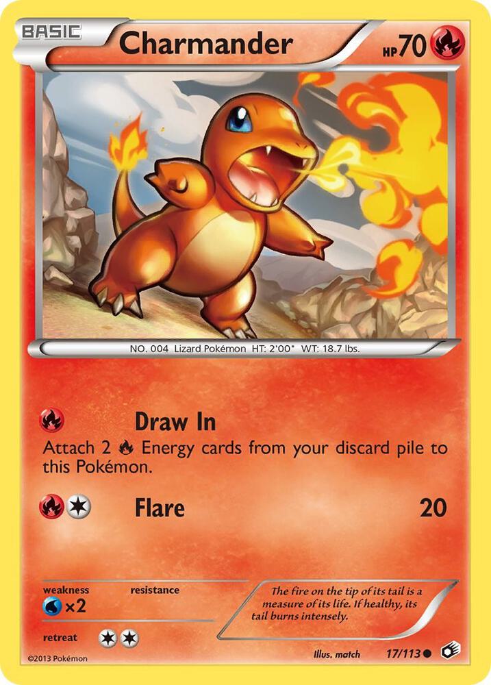 Charmander 17/113 card from Legendary Treasures