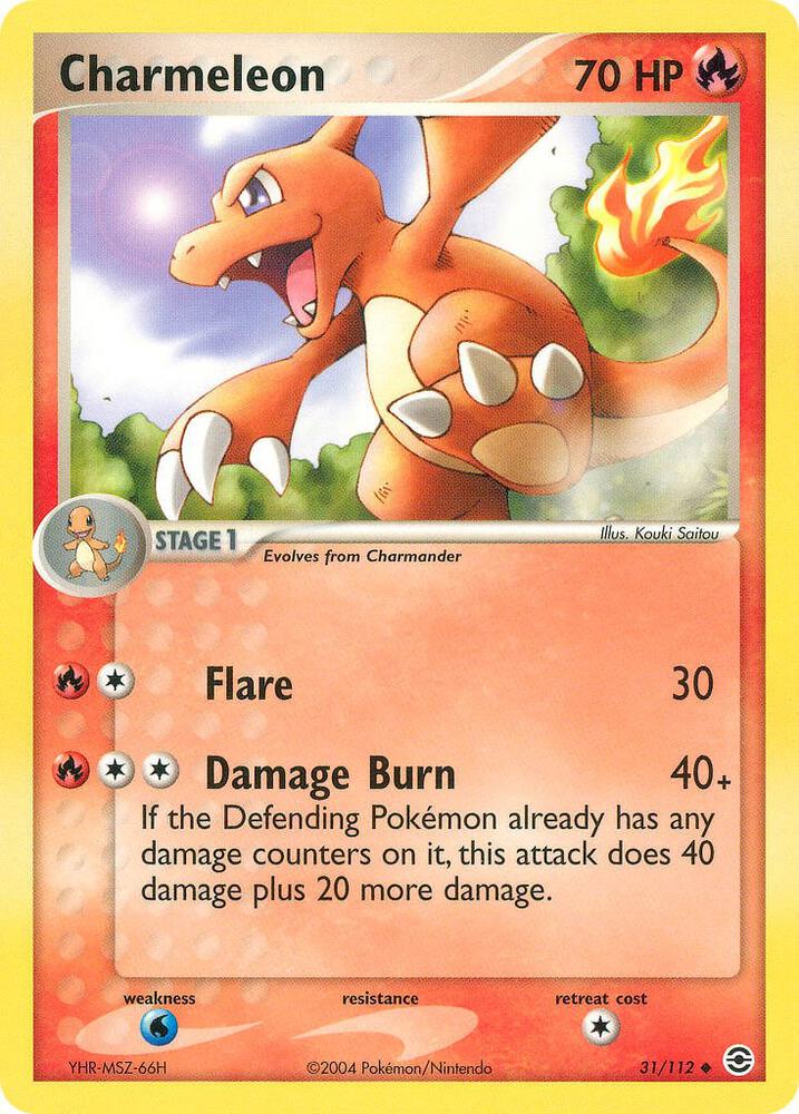 Charmeleon 31/112 card from FireRed & LeafGreen