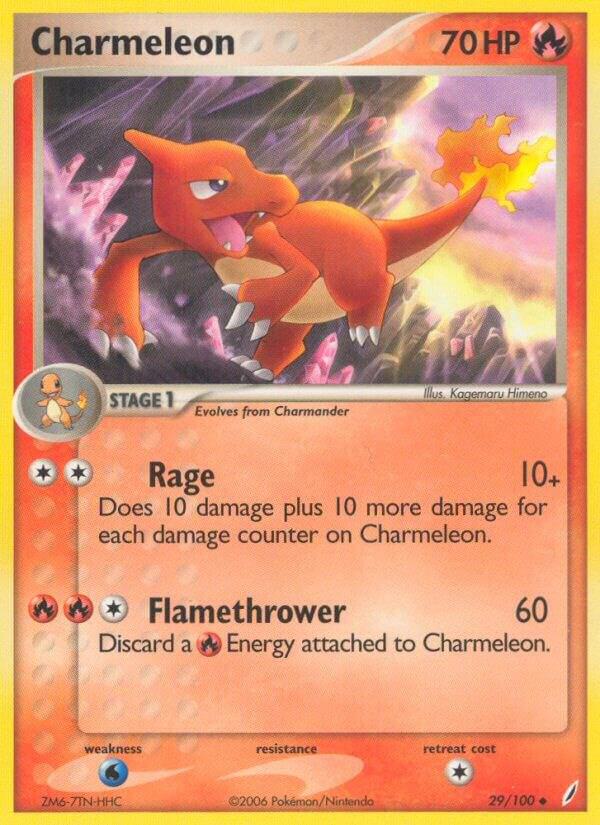 Charmeleon 29/100 card from Crystal Guardians