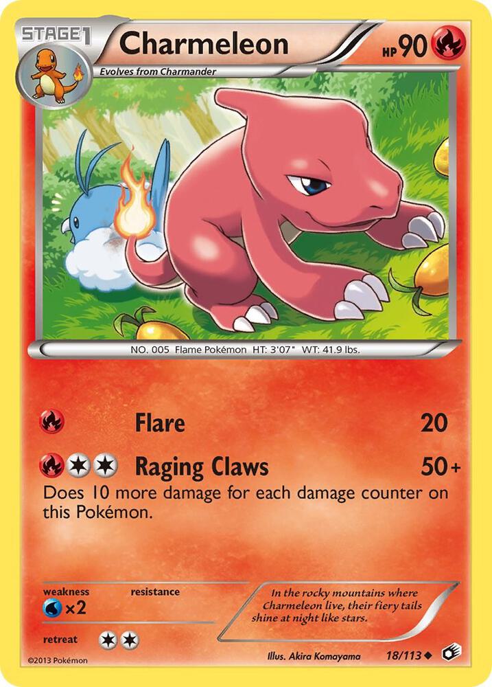 Charmeleon 18/113 card from Legendary Treasures