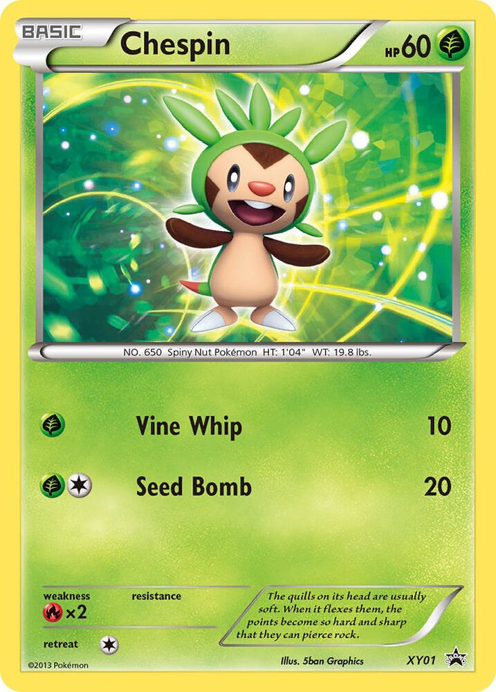 Chespin XY01 card from XY Promos