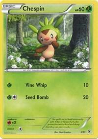 Chespin 3/39 card from Kalos Starter Set