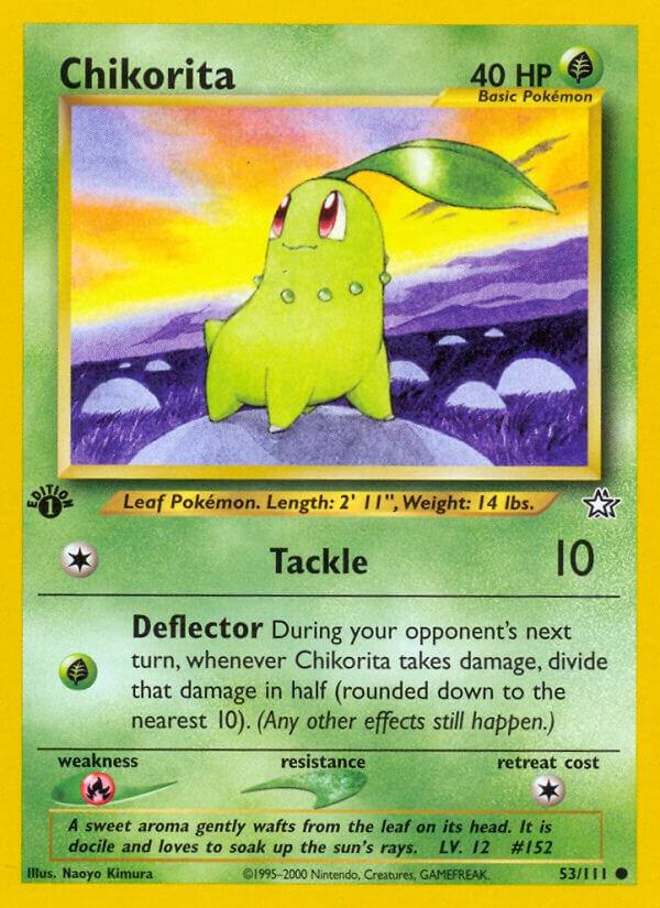 Chikorita (53) 053/111 card from Neo Genesis