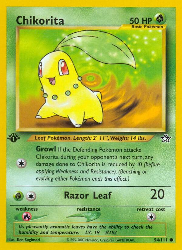 Chikorita (54) 054/111 card from Neo Genesis